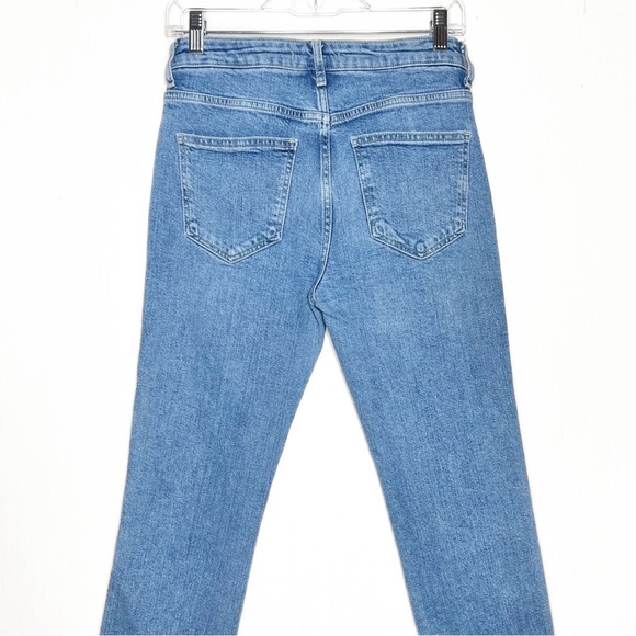 Free People Fringe Hem High Rise Cropped Straight Leg Girlfriend Jeans - Picture 8 of 12